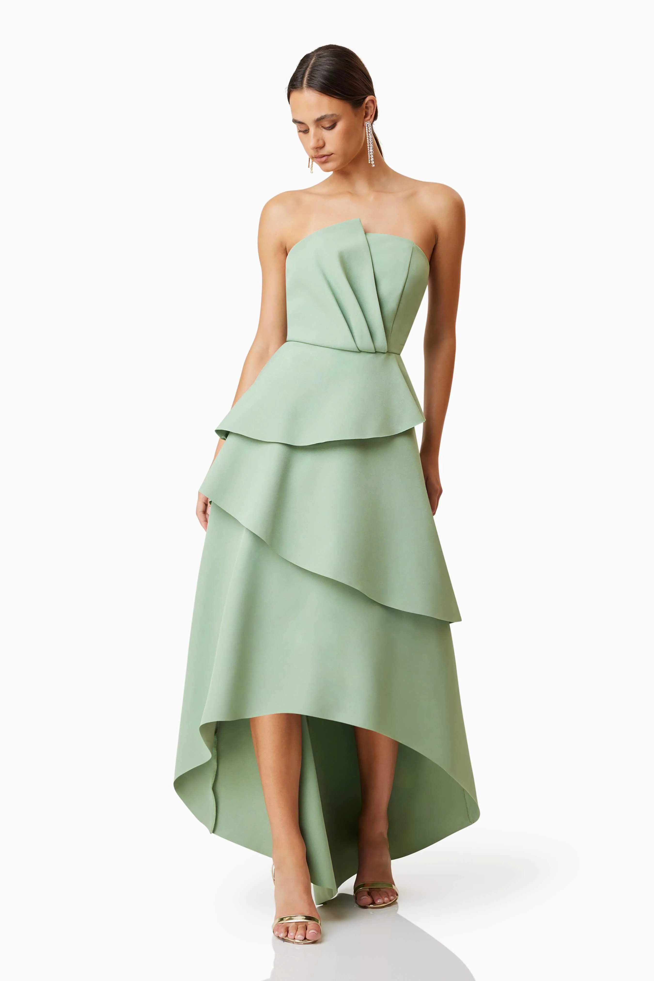 Caroline Strapless Maxi Dress In Green sold by Elliatt product image thumbnail 3