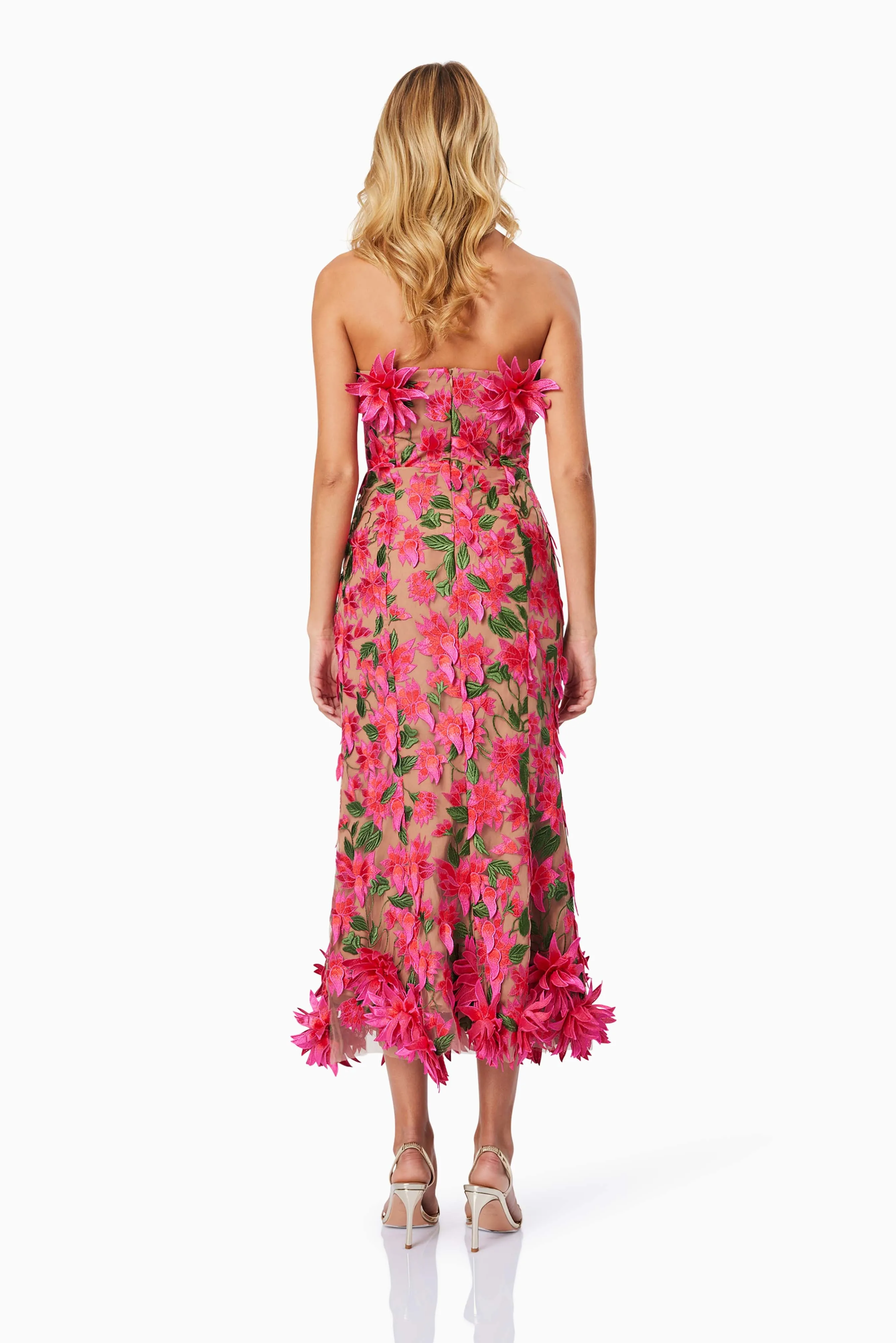 Valentina Midi Cocktail Dress in Pink sold by Elliatt product image thumbnail 5