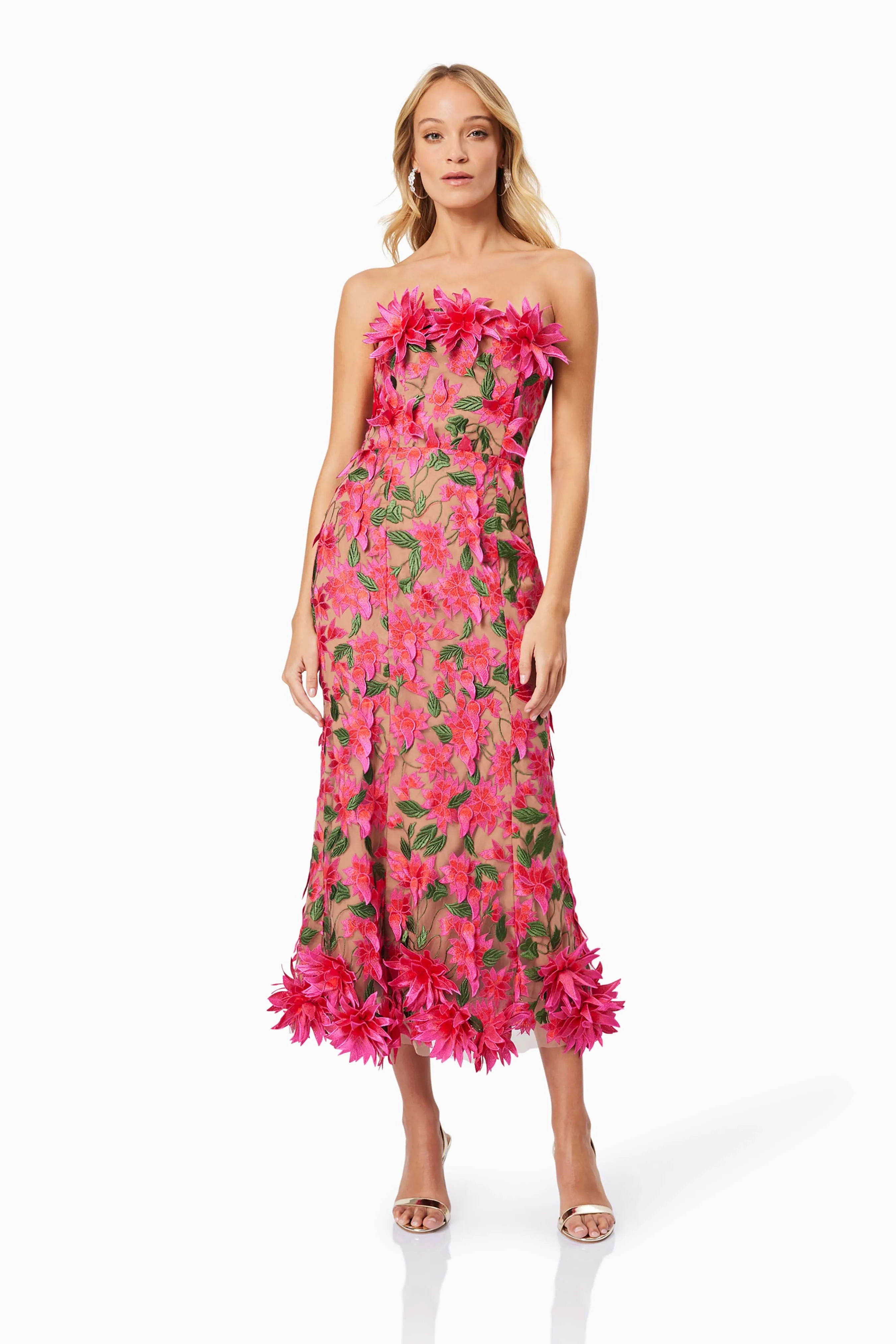 Valentina Midi Cocktail Dress in Pink sold by Elliatt product image thumbnail 4