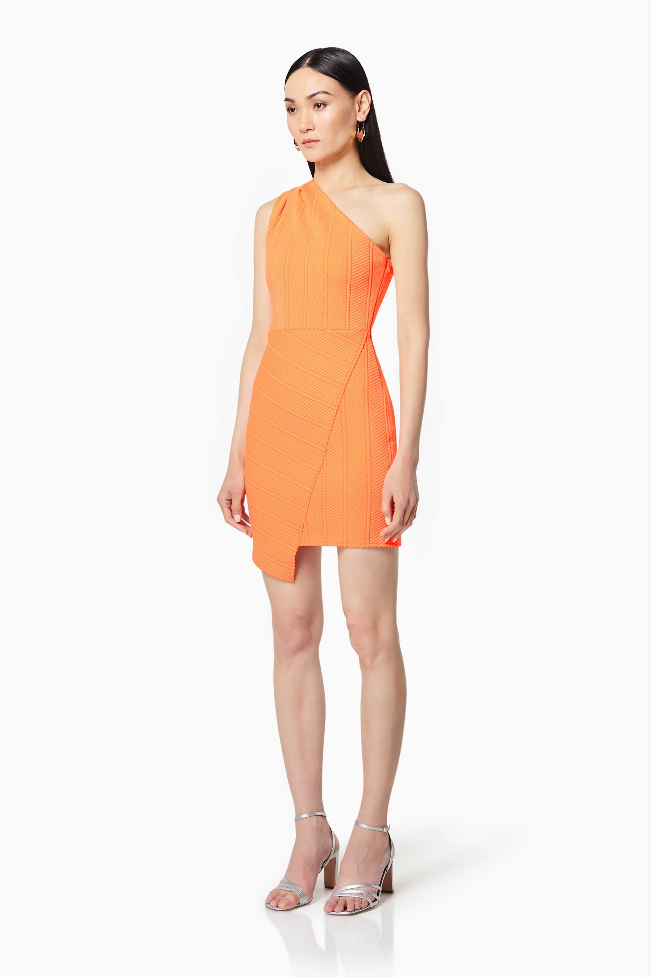 Thriving Textured Mini Dress In Orange sold by Elliatt product image thumbnail 3