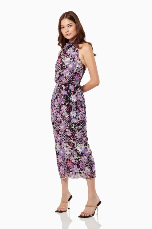 Stage Sequin Mesh Midi Dress In Multi sold by Elliatt