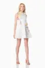 Lyrics 3D Floral Mini Dress In White sold by Elliatt