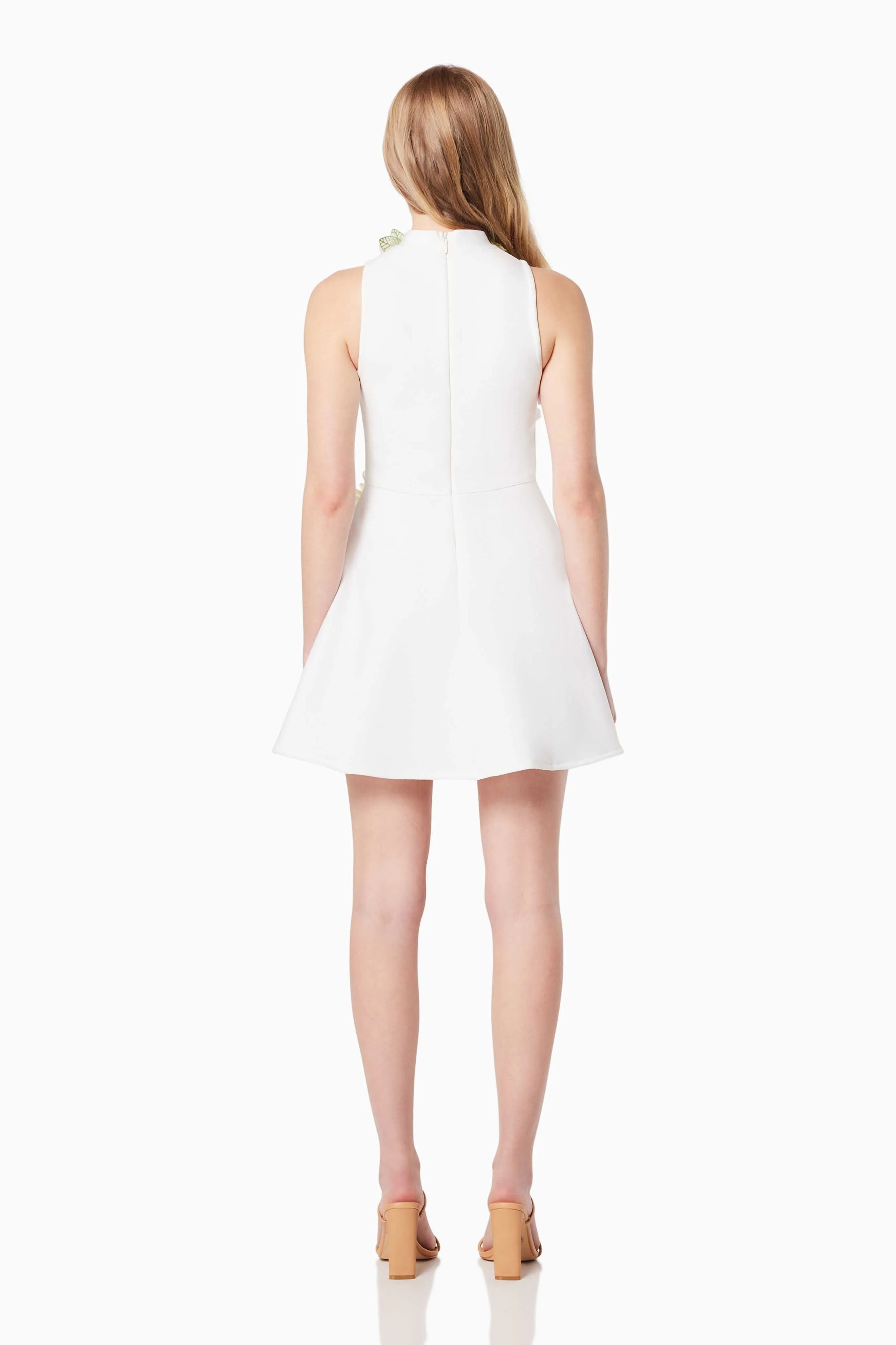 Lyrics 3D Floral Mini Dress In White sold by Elliatt product image thumbnail 5