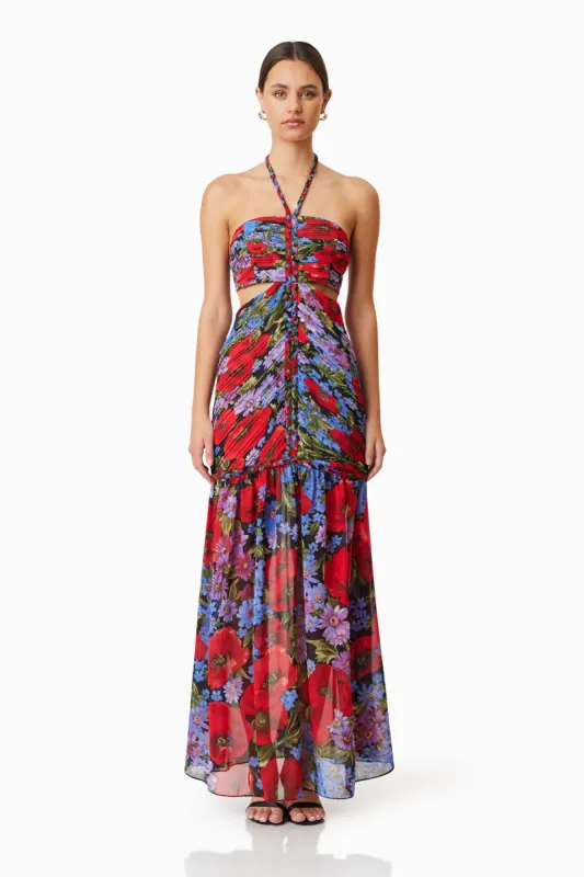Thea Cocktail Maxi Dress In Red sold by Elliatt
