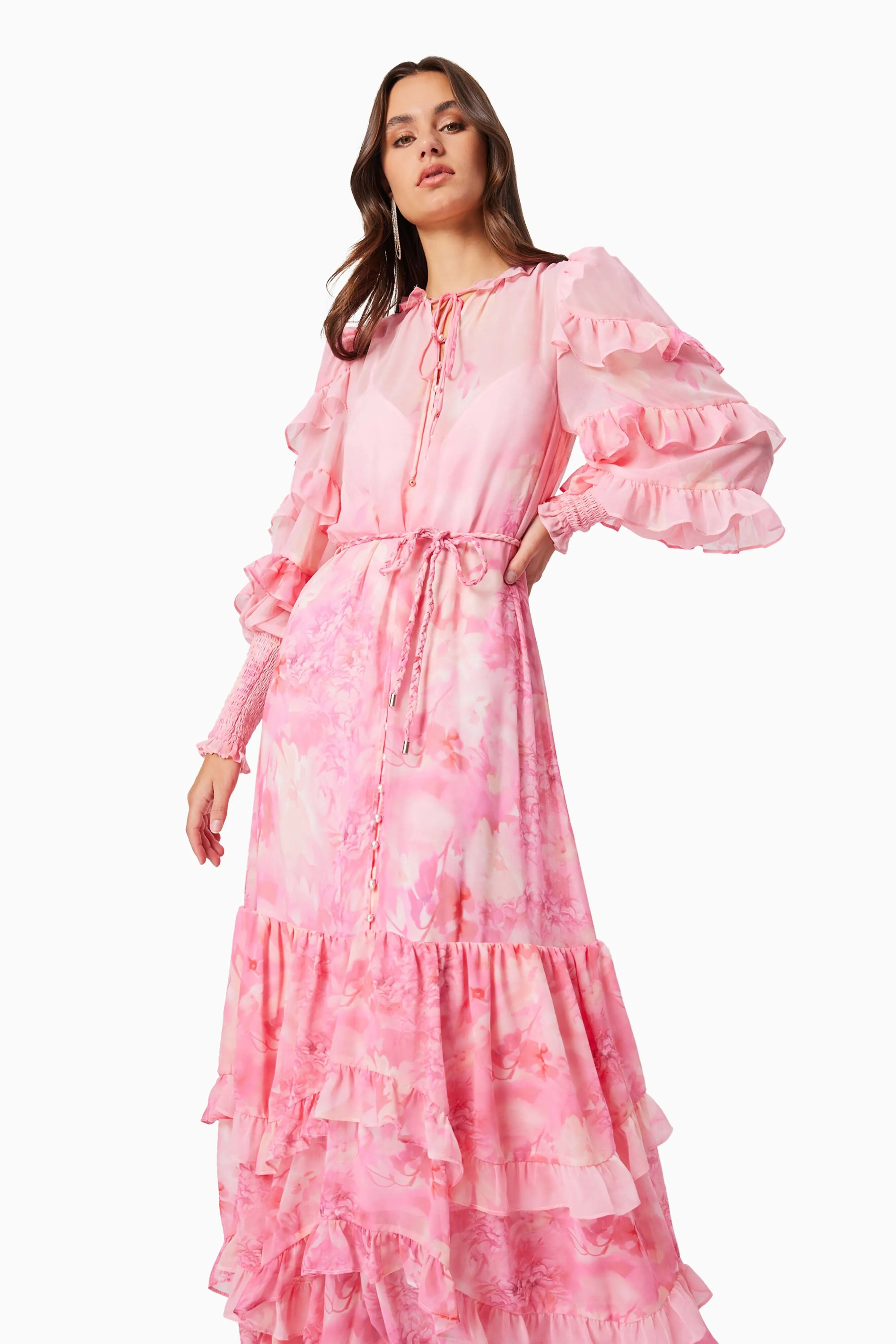 Ivy Printed Maxi Dress in Pink sold by Elliatt product image thumbnail 2