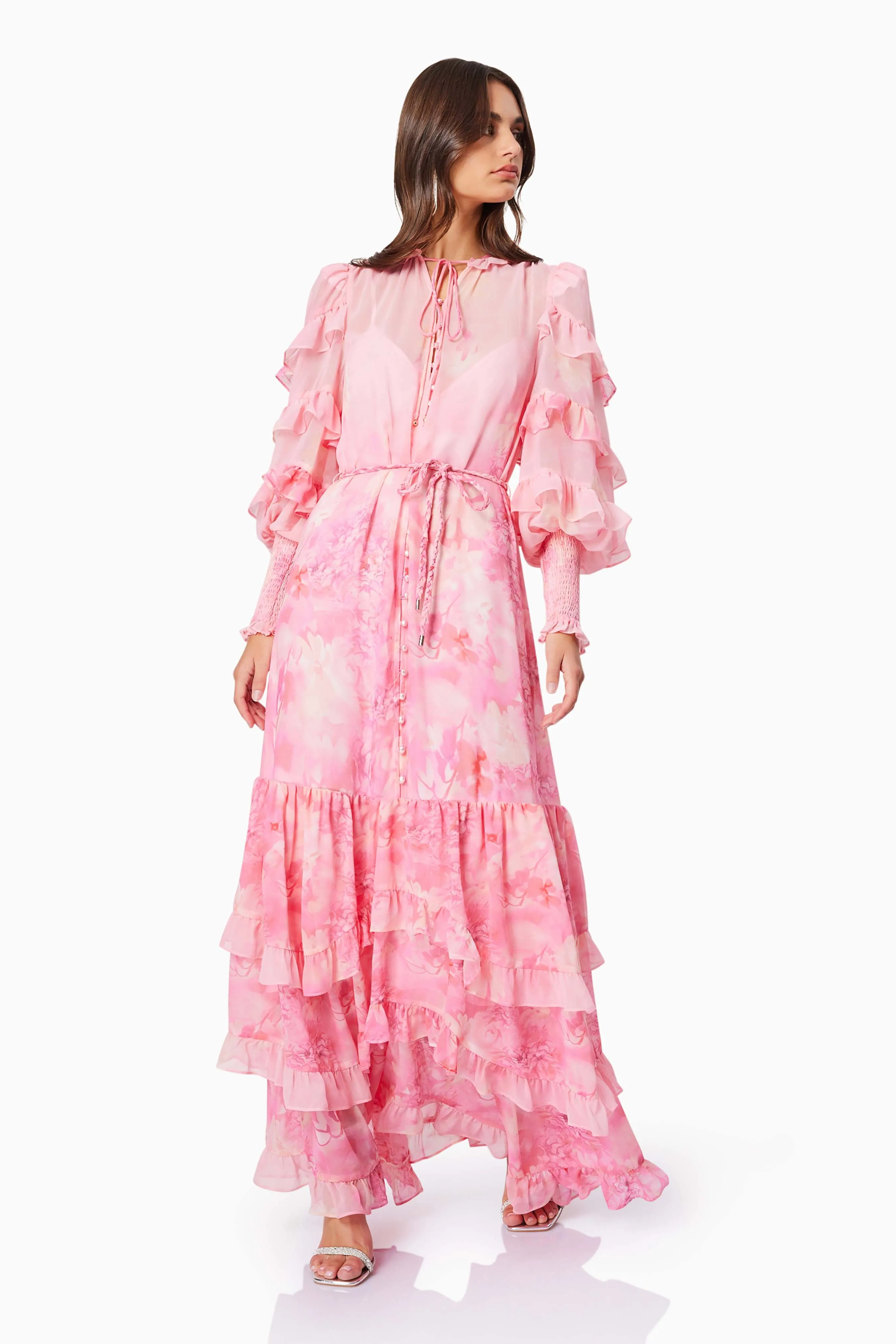 Ivy Printed Maxi Dress in Pink sold by Elliatt product image thumbnail 4