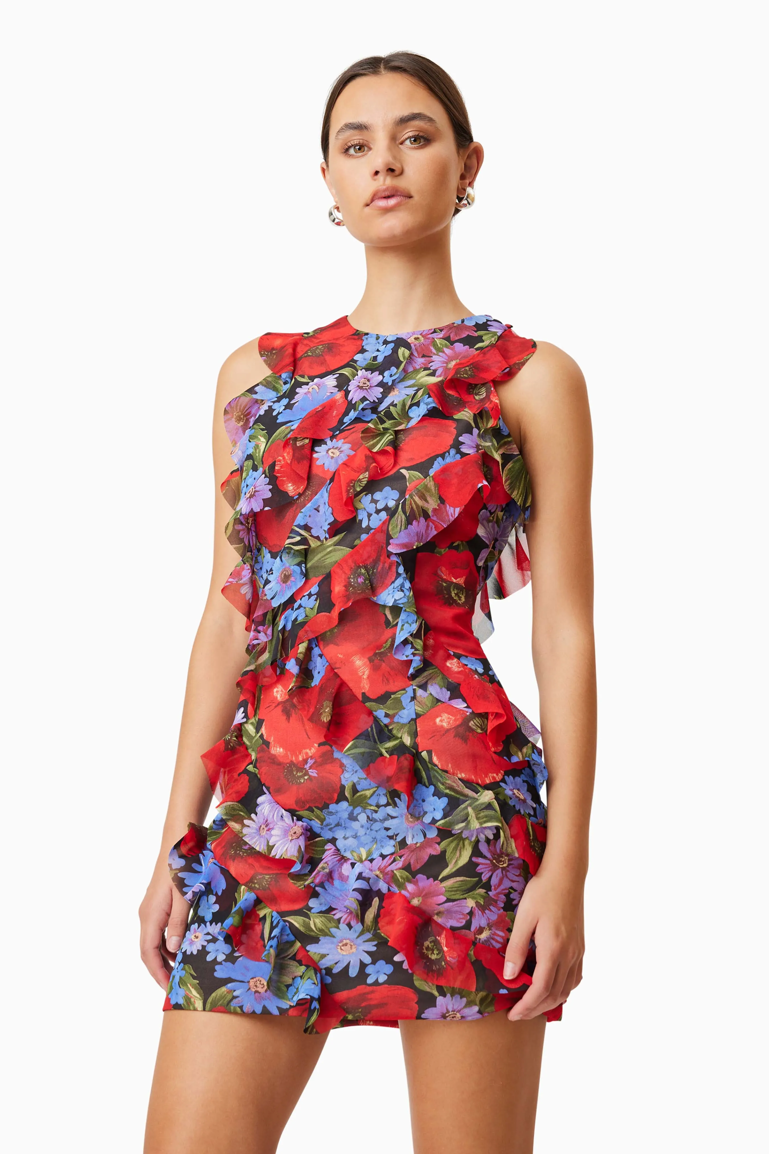 Thea Mini Party Printed Dress In Red sold by Elliatt product image thumbnail 2