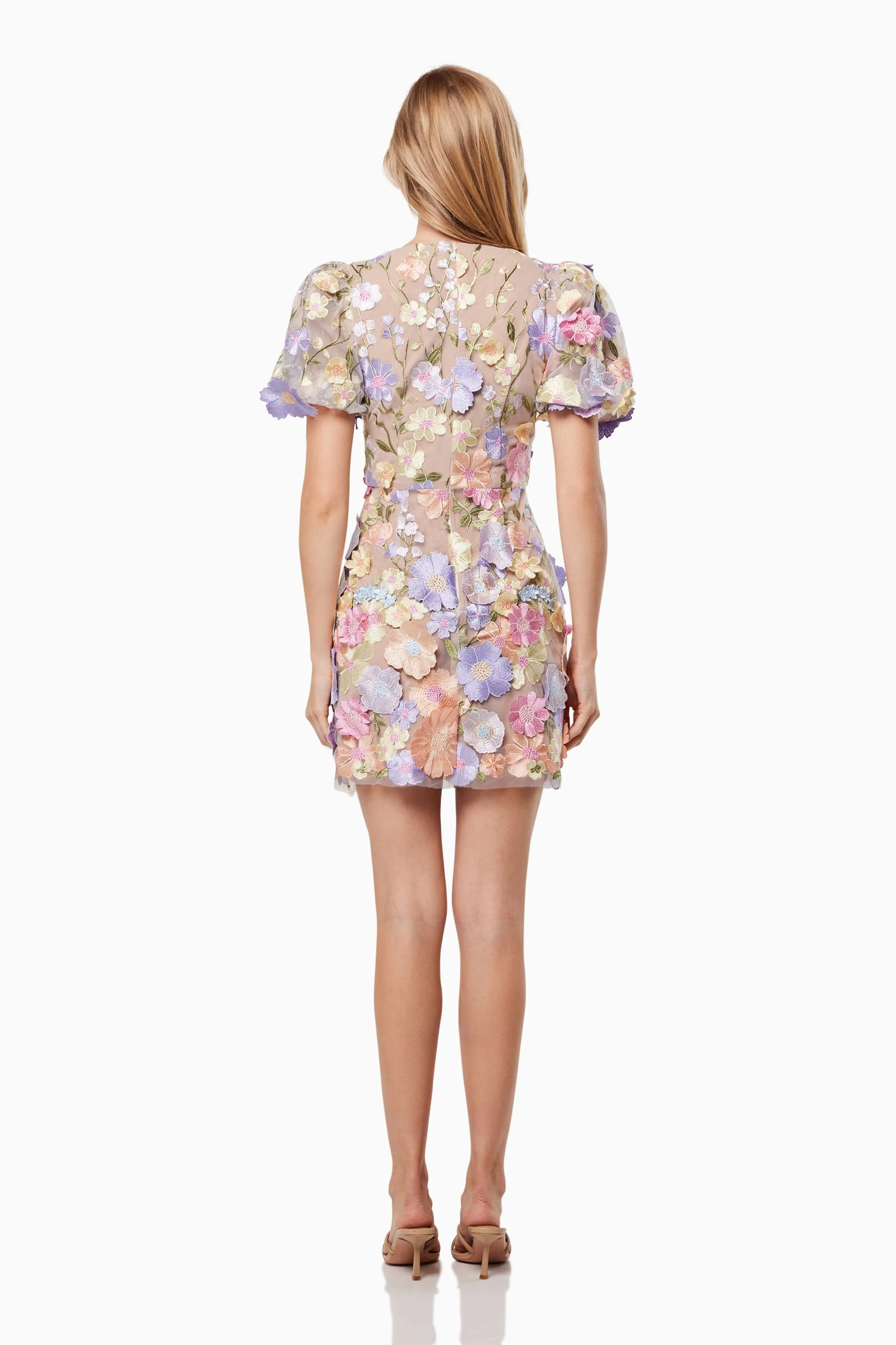 Anthea 3D Lace Mini Dress In Purple sold by Elliatt product image thumbnail 5