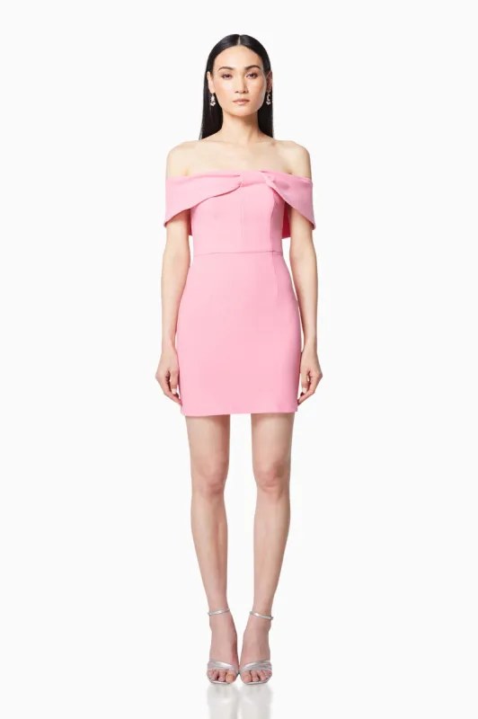 Carnival Off The Shoulder Mini Dress In Pink sold by Elliatt