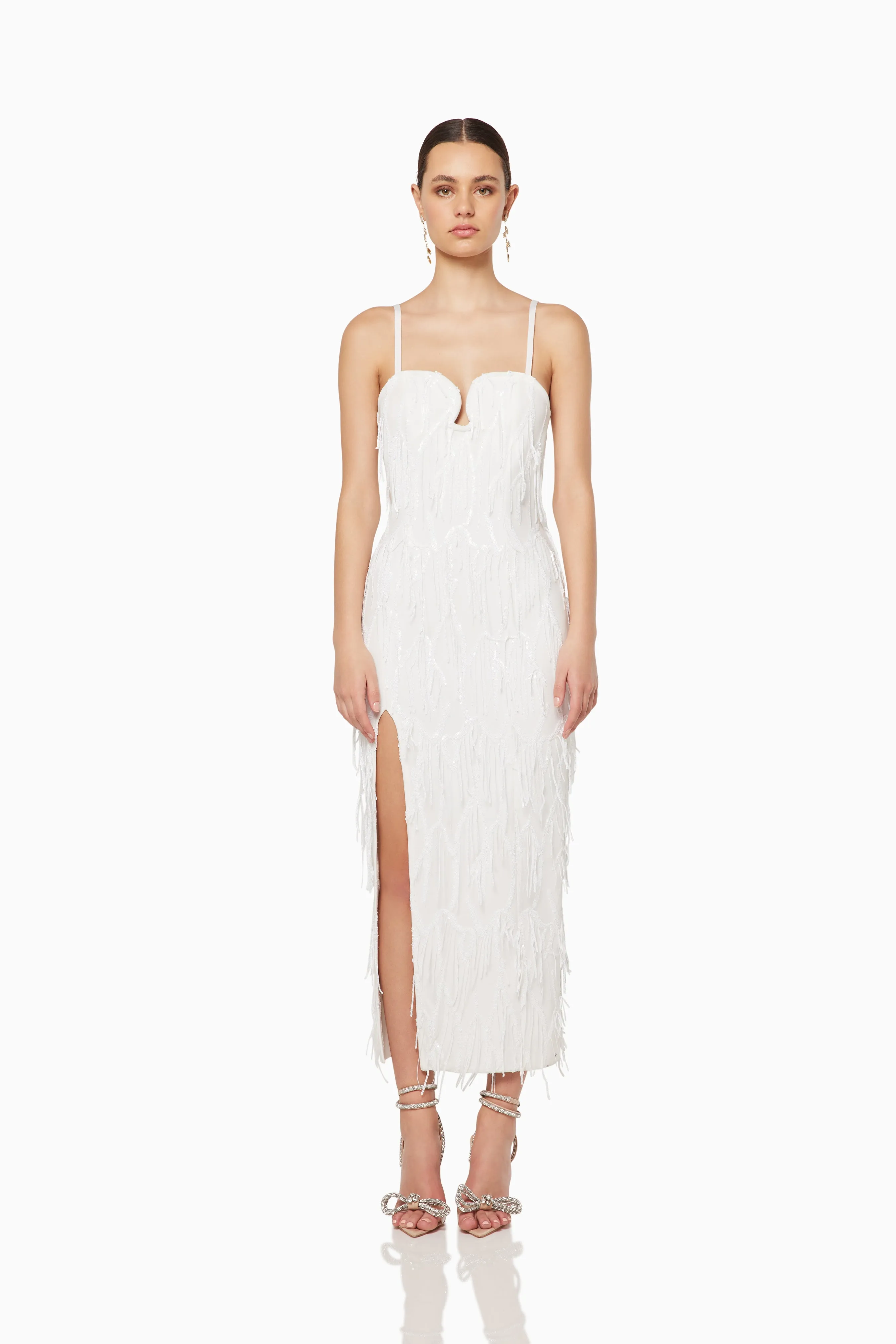 Judith Sweetheart Maxi Dress in White sold by Elliatt