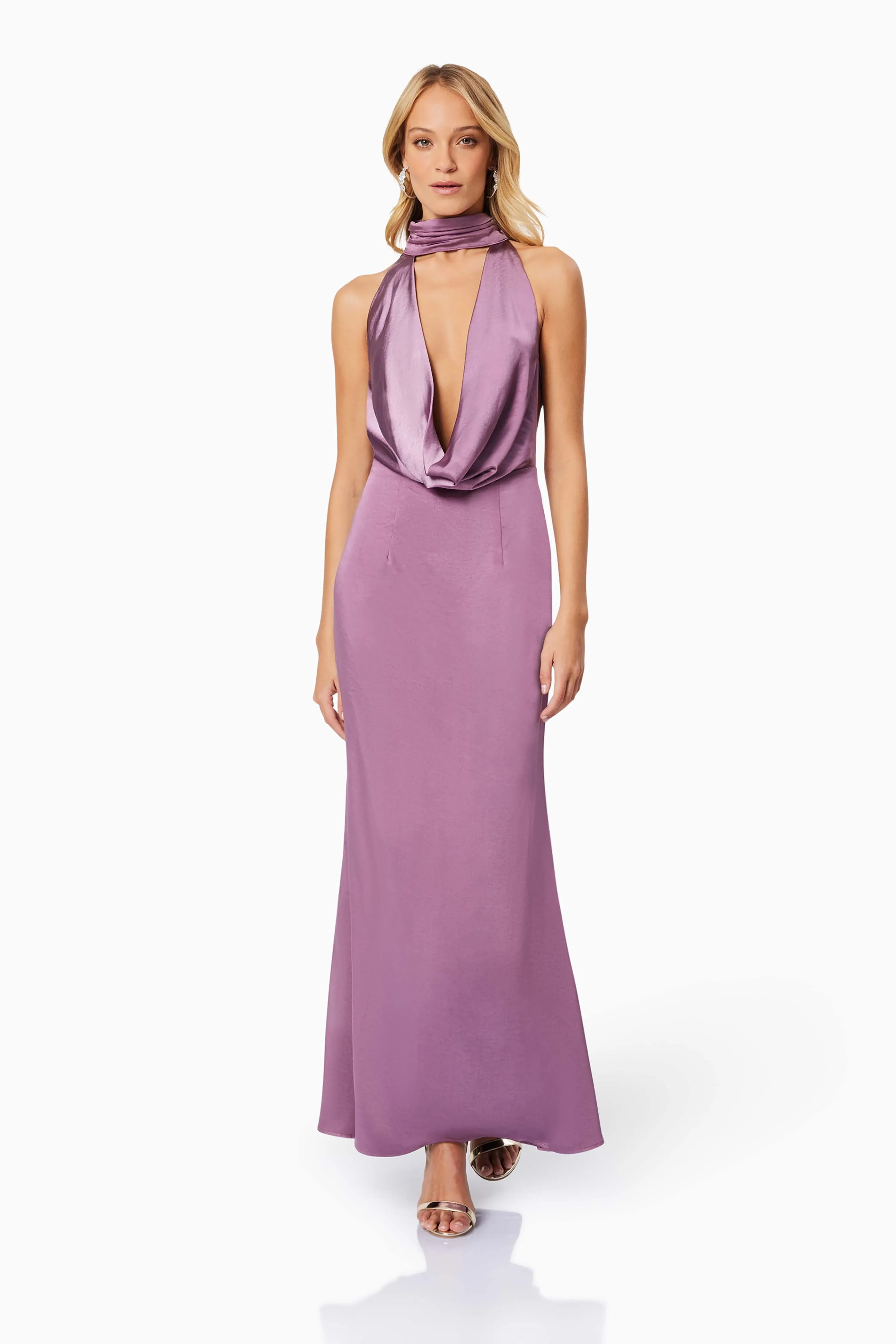 Faith Deep Neckline Maxi Dress In Purple sold by Elliatt product image thumbnail 4