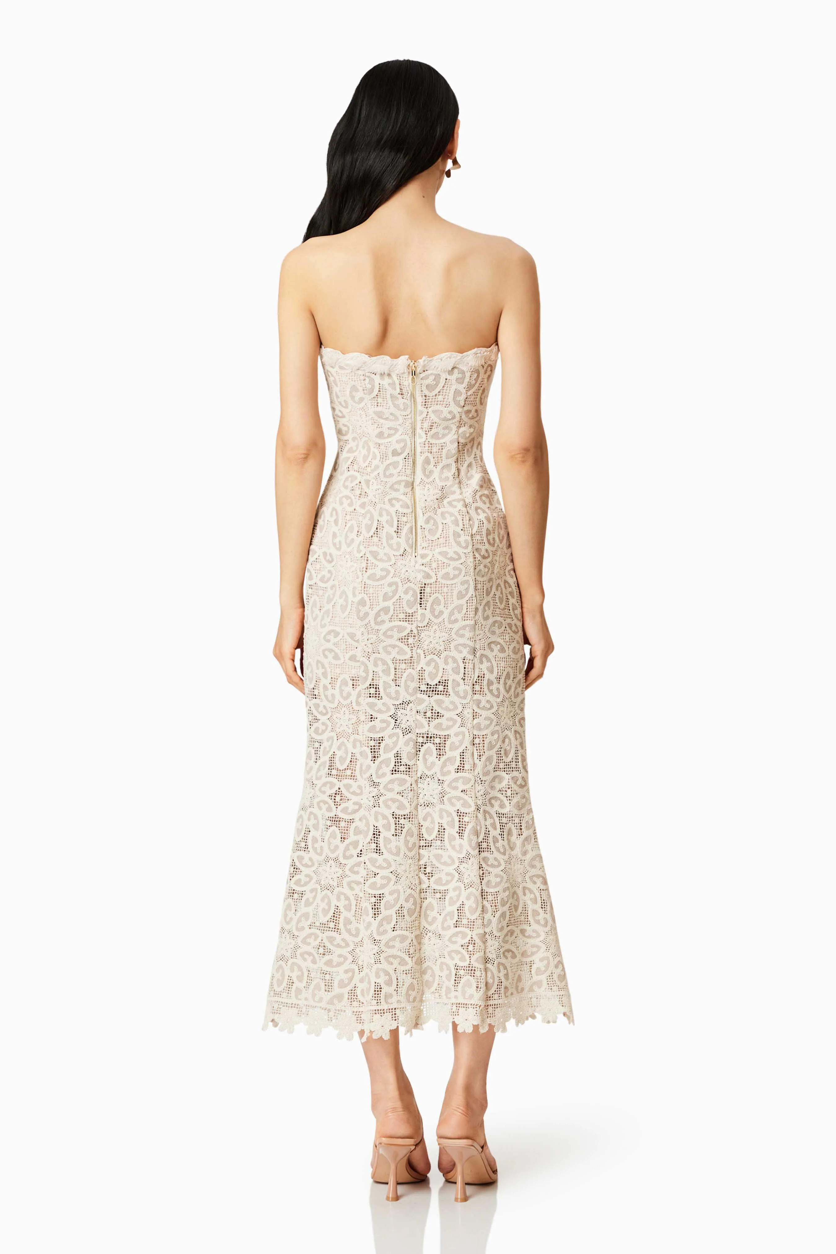 Dreamer Lace Midi Dress In Ivory sold by Elliatt product image thumbnail 5