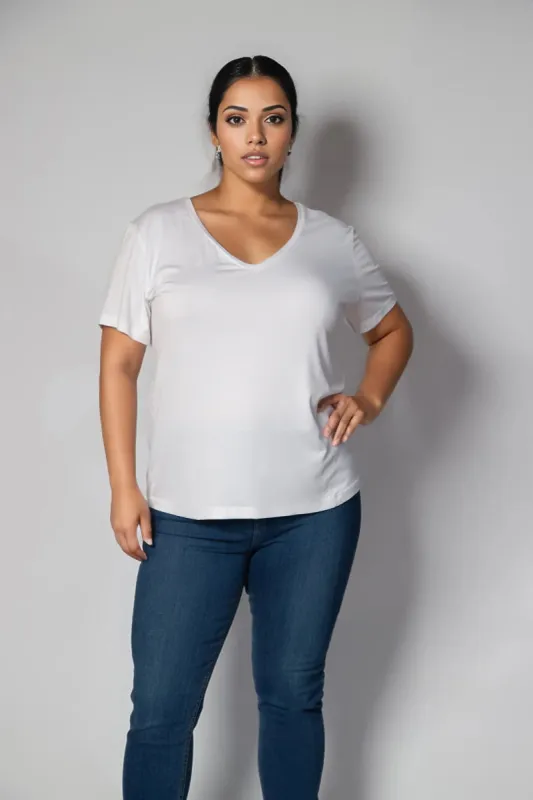 Hola White Tee sold by Embody Denim