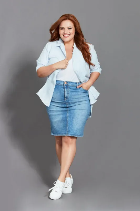 Isla Linen Shirt Blue sold by Embody Denim