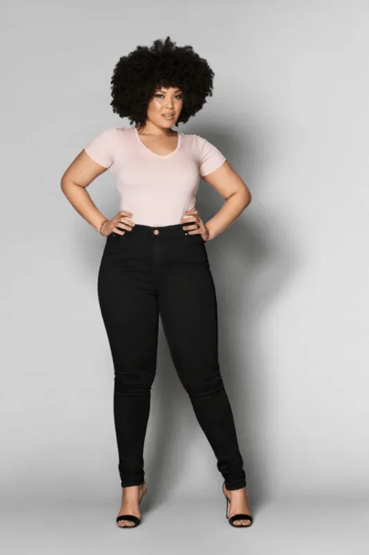 Jacqui Stretch Black Jean sold by Embody Denim