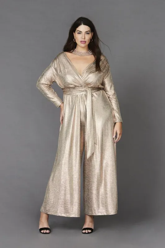 Helena Jumpsuit Rose Gold sold by Embody Denim