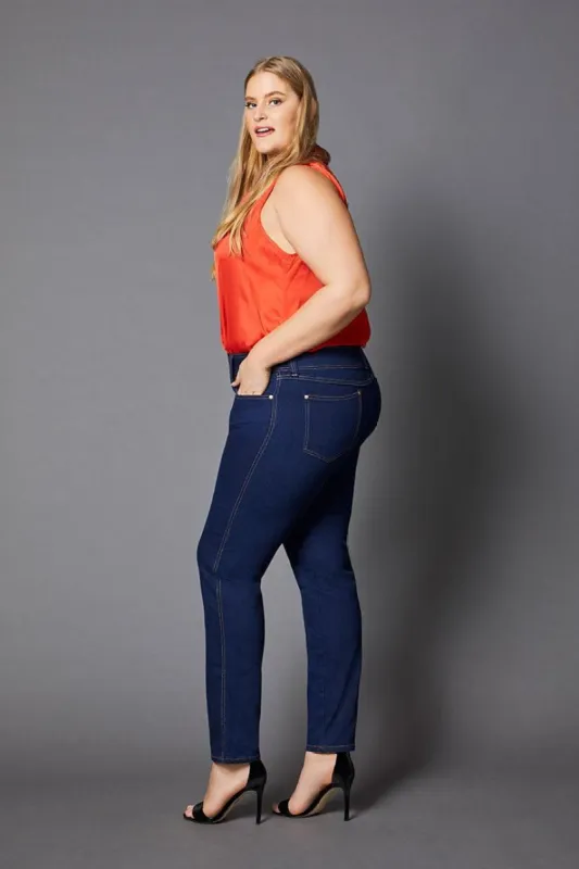 Tempt Indigo Narrow Jean sold by Embody Denim
