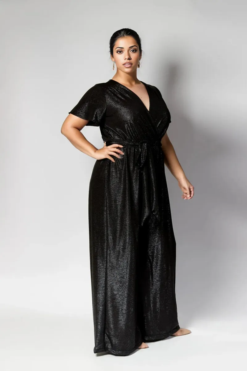 Helena Cap Sleeve Jumpsuit Black sold by Embody Denim product image thumbnail 4