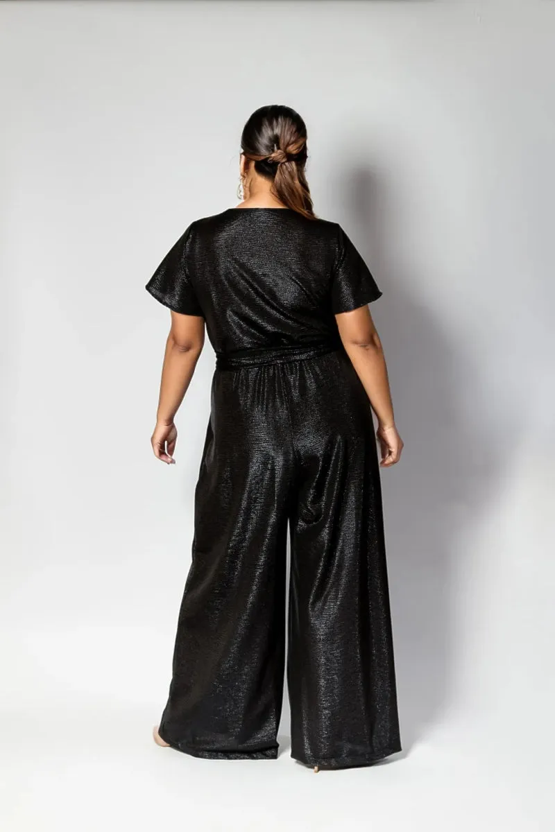 Helena Cap Sleeve Jumpsuit Black sold by Embody Denim product image thumbnail 3
