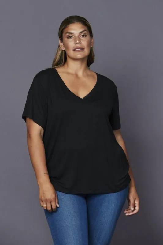 Hola Black Tee sold by Embody Denim