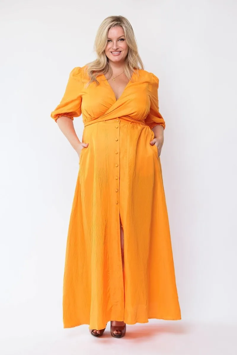 Riviere Dress Long Mango - Clearance Sale sold by Embody Denim product image thumbnail 5