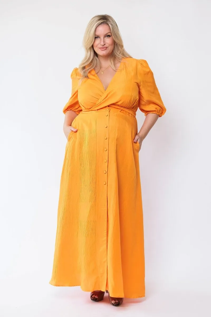 Riviere Dress Long Mango - Clearance Sale sold by Embody Denim product image thumbnail 2