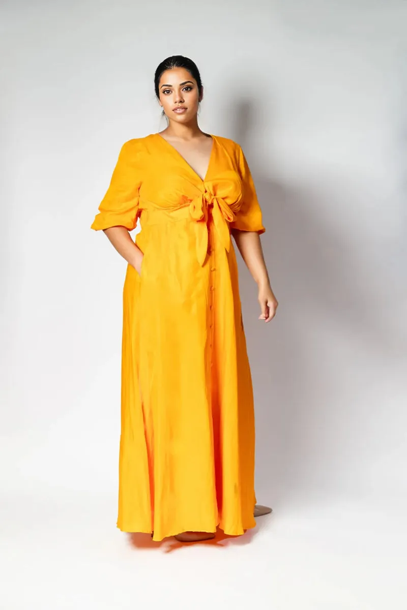Riviere Dress Long Mango - Clearance Sale sold by Embody Denim