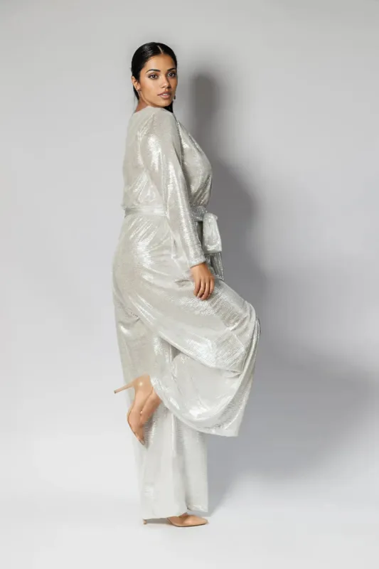 Helena Jumpsuit White Silver sold by Embody Denim