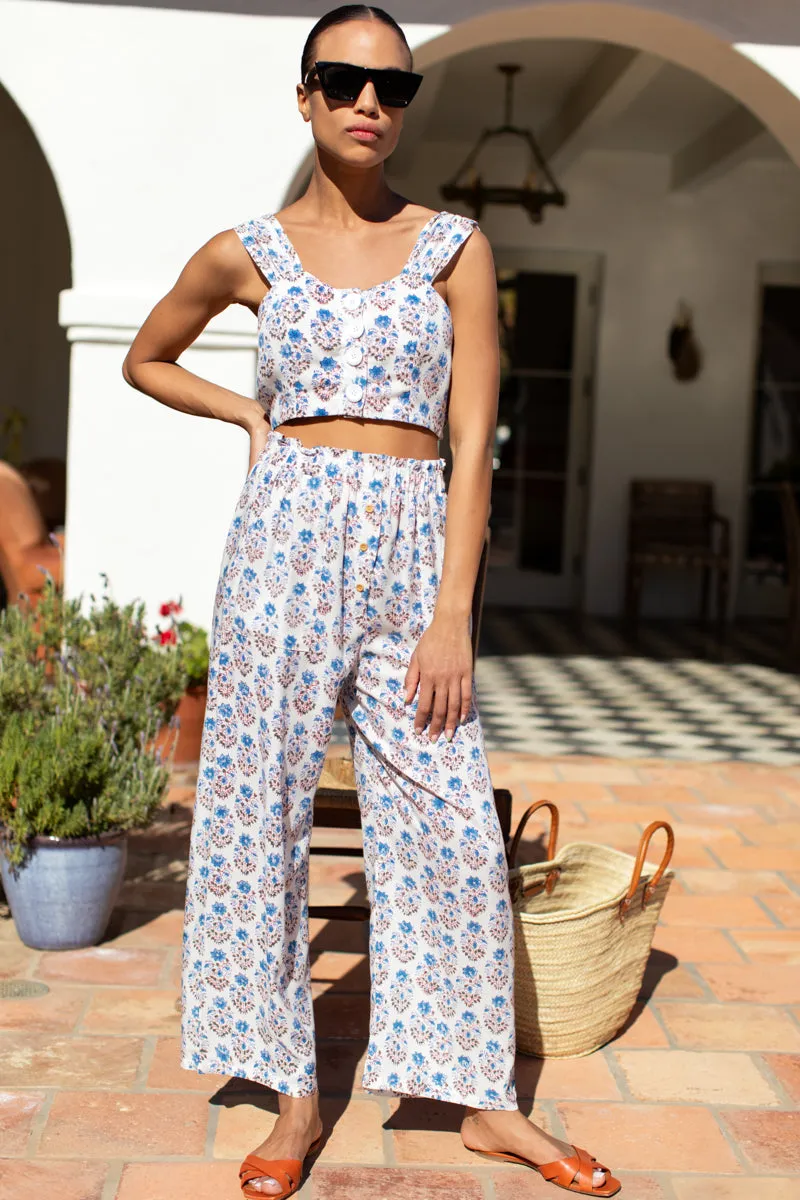 Drawstring Trouser - Indienne Flowers Blue sold by Emerson Fry product image thumbnail 2