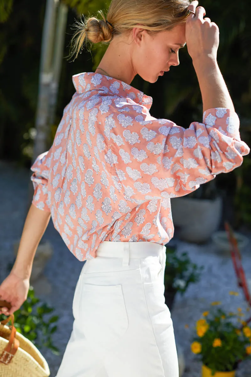 Ryan Shirt - Little Marigolds Apple + White Organic sold by Emerson Fry product image thumbnail 5