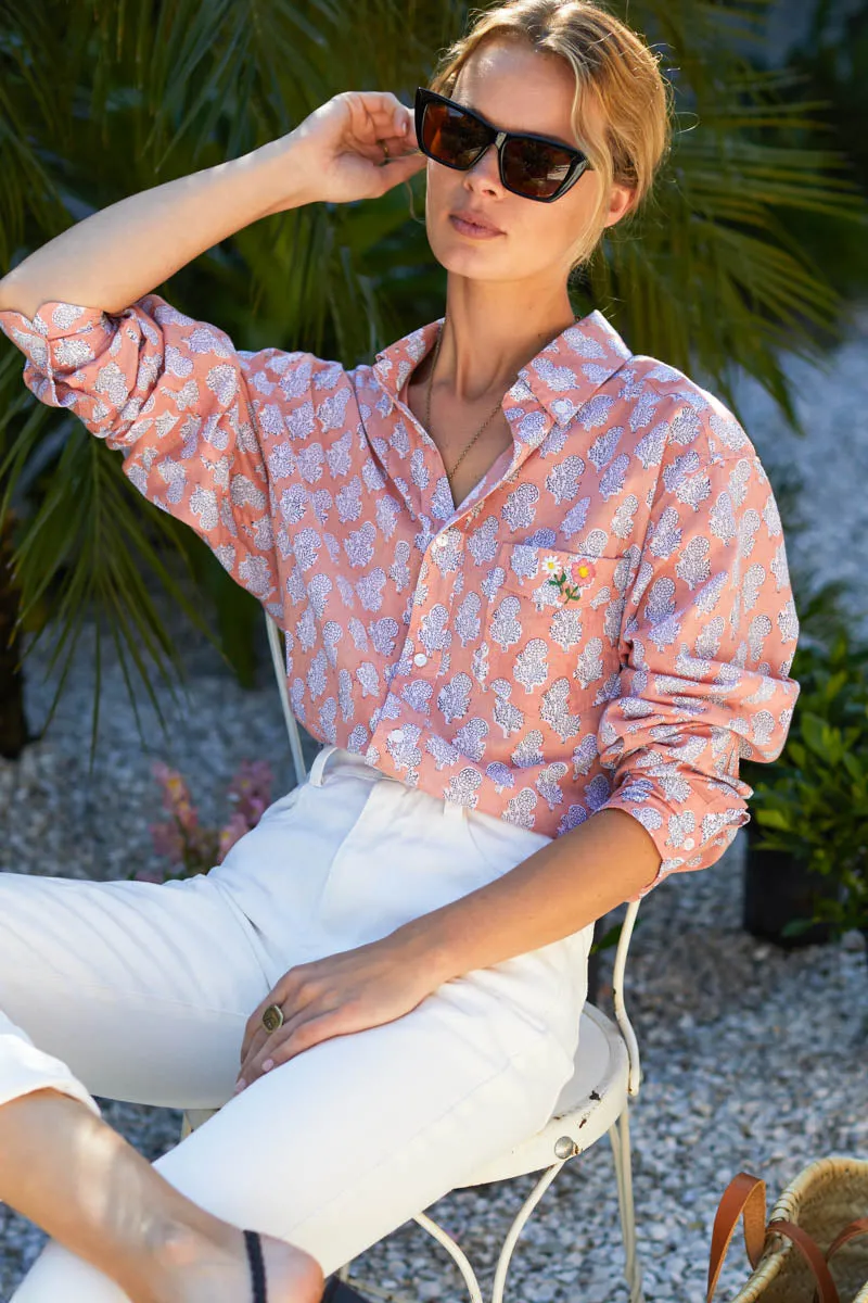 Ryan Shirt - Little Marigolds Apple + White Organic sold by Emerson Fry product image thumbnail 4