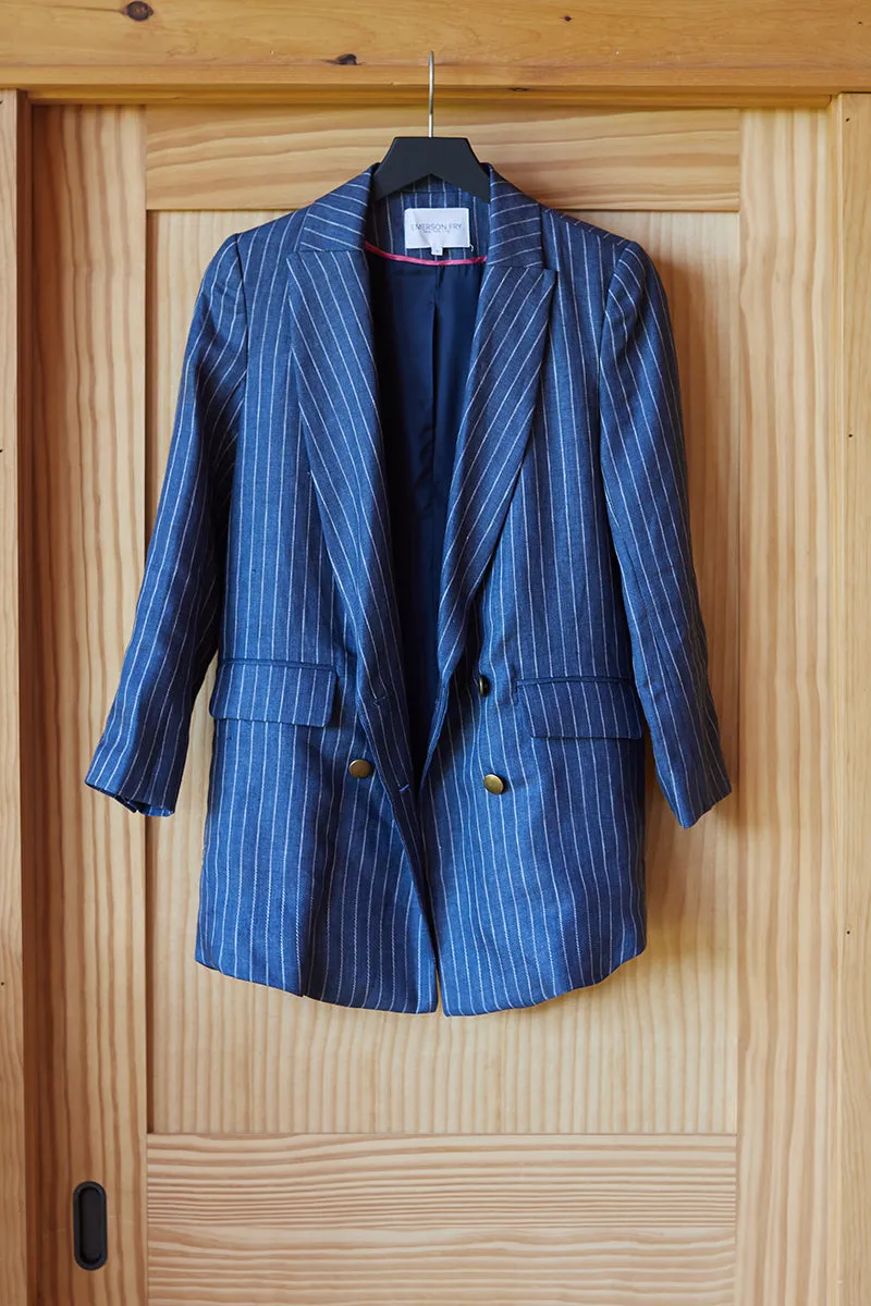 Double Breasted Jacket - Pinstripe sold by Emerson Fry product image thumbnail 4