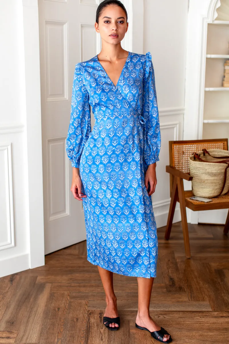 Bishop Frill Dress - Blue Crown Flowers sold by Emerson Fry product image thumbnail 4