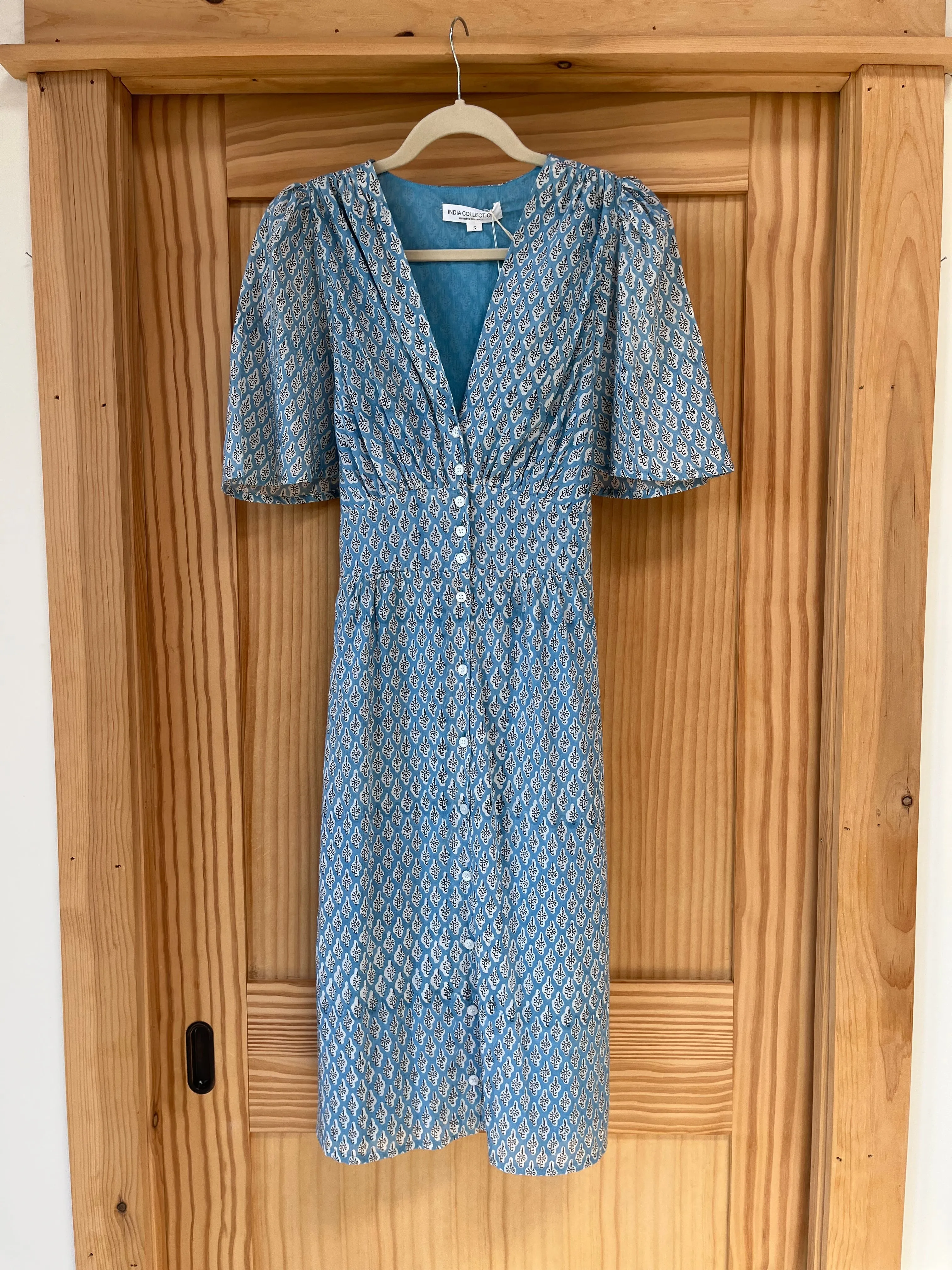 Mama's 30s Dress - Harlow Flowers Blue Organic sold by Emerson Fry product image thumbnail 2