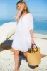 Puff Isla Dress - Dot Stripe White Organic sold by Emerson Fry