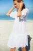 Puff Isla Dress - Dot Stripe White Organic sold by Emerson Fry