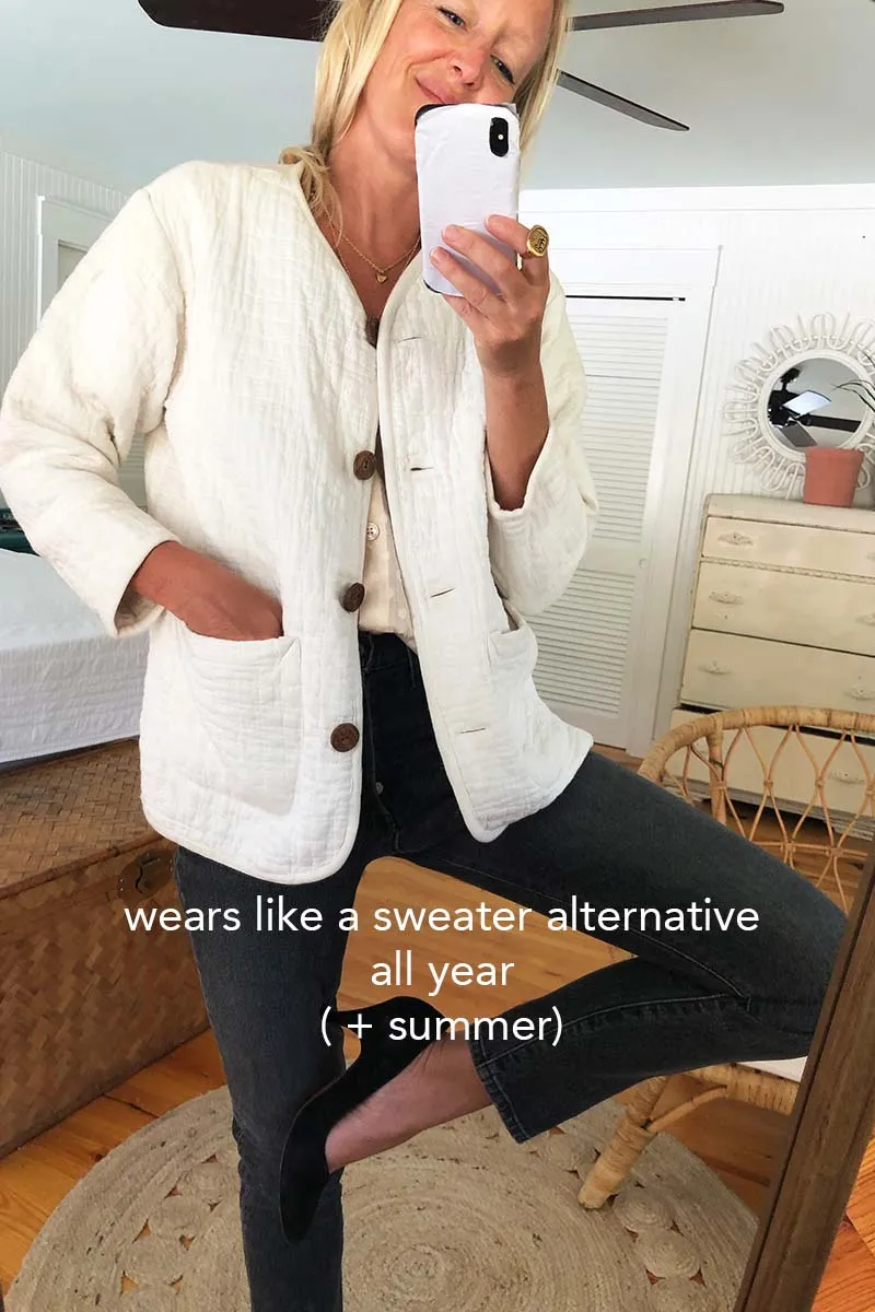 India Quilted Jacket - Cloud White Organic sold by Emerson Fry product image thumbnail 5