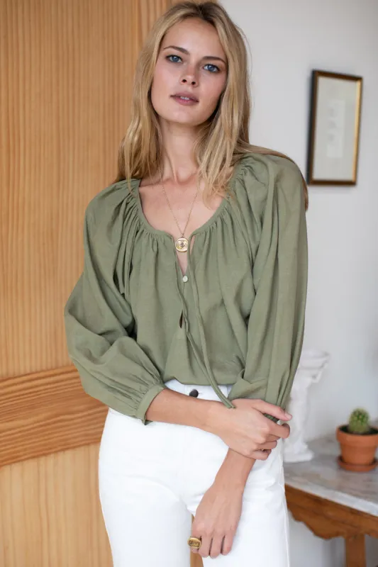Lucy Blouse - Fern Green made by Emerson Fry