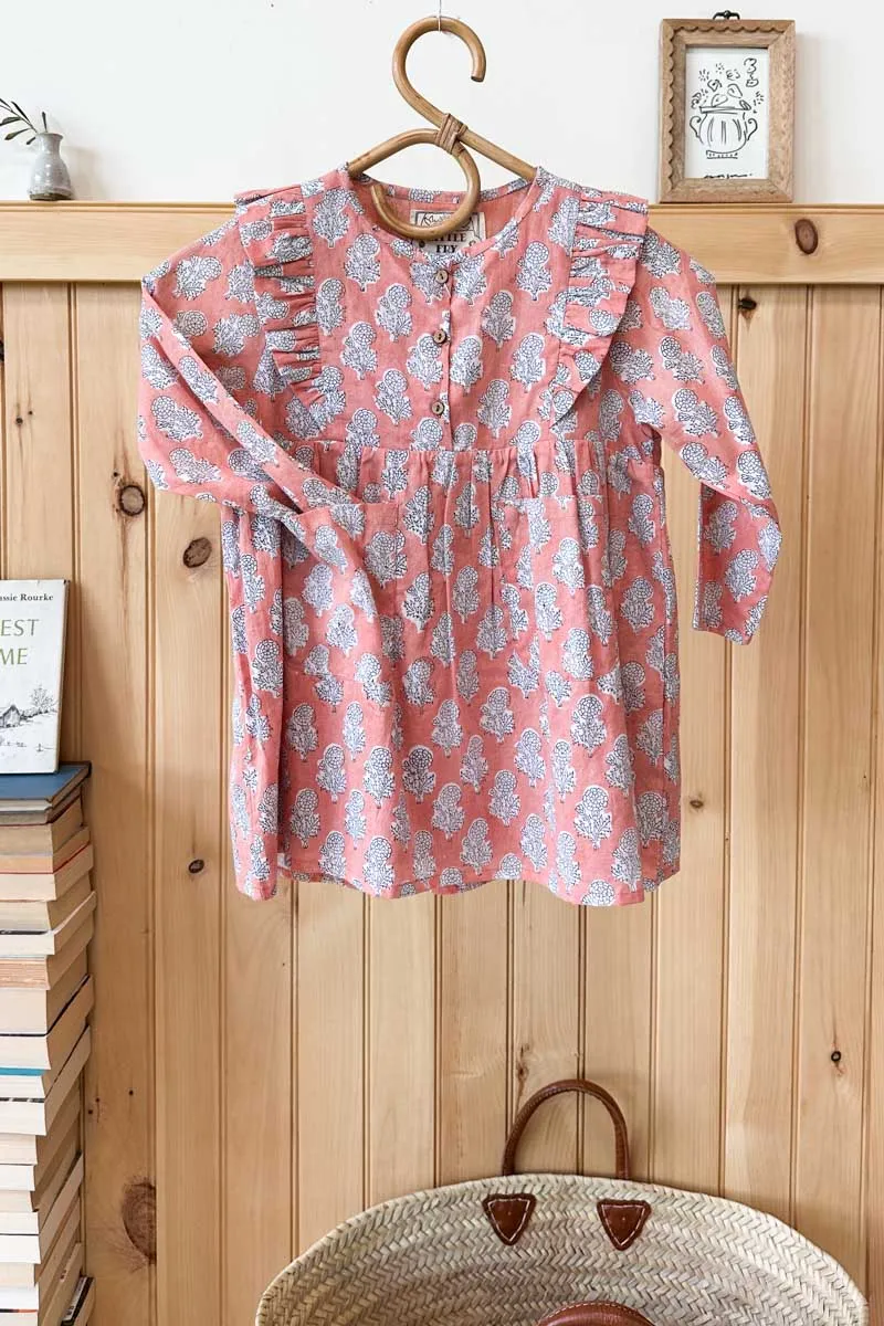 Little Fry Little Dress - Little Marigolds Apple + White Organic sold by Emerson Fry product image thumbnail 3
