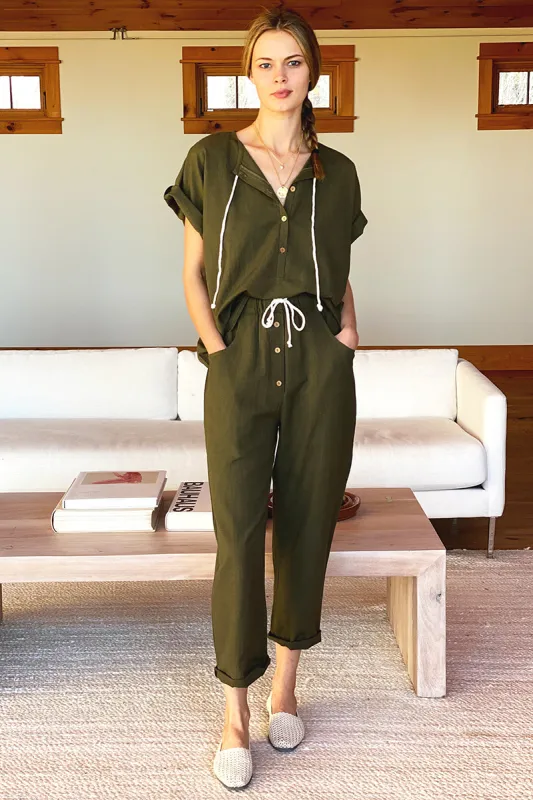 Baja Drawstring Pant - Moss Organic sold by Emerson Fry