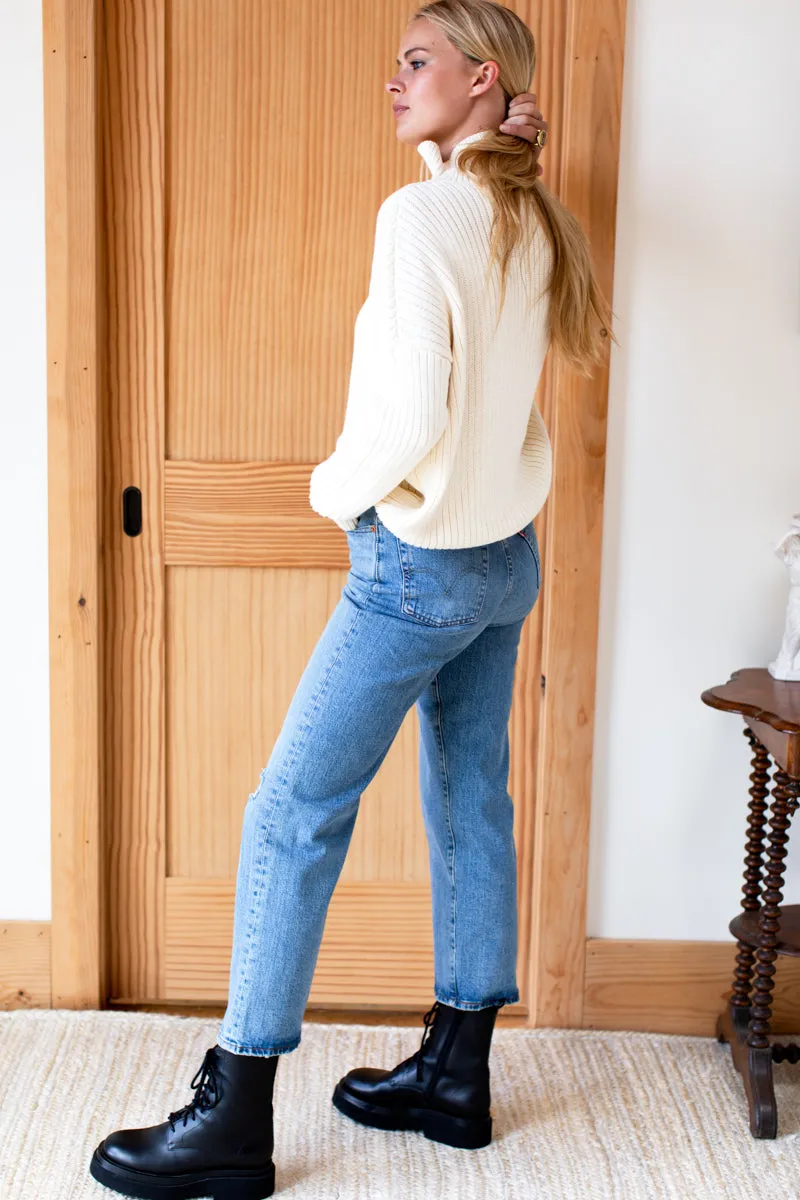 Carolyn Funnel Neck Sweater - Ivory Organic sold by Emerson Fry product image thumbnail 5