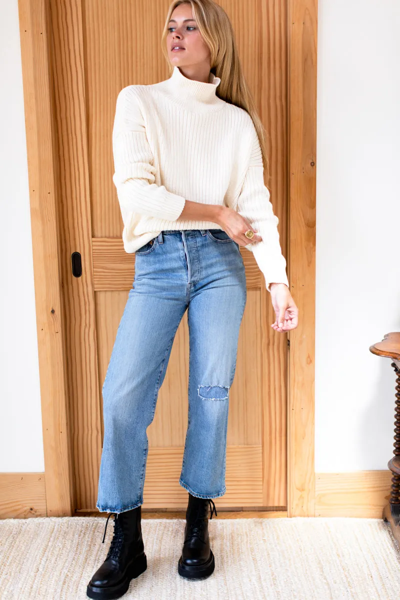 Carolyn Funnel Neck Sweater - Ivory Organic sold by Emerson Fry product image thumbnail 3