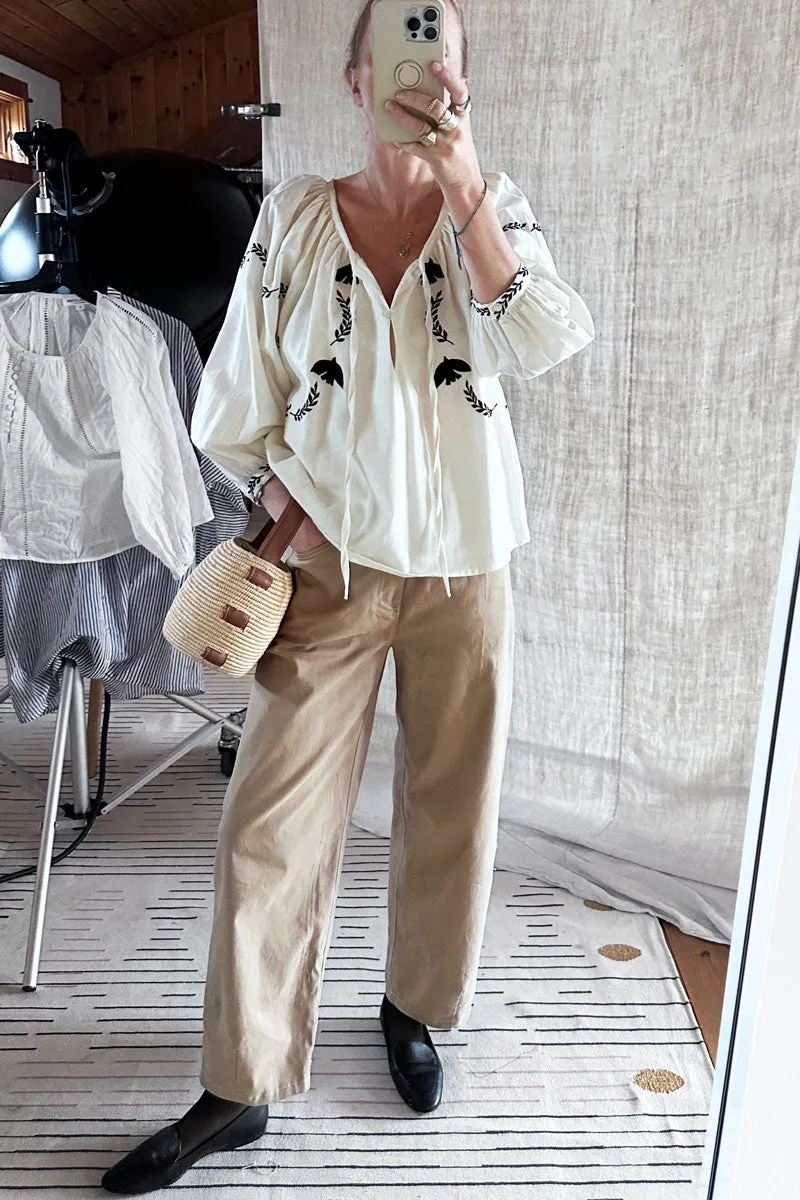 Lucy Dove Embroidery Blouse - Salt Organic sold by Emerson Fry product image thumbnail 5