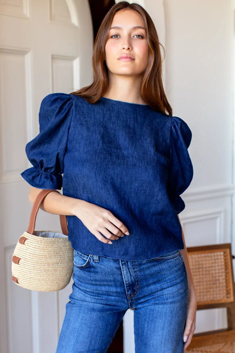 Pearl Blouse - Indigo Hemp Organic sold by Emerson Fry product image thumbnail 5