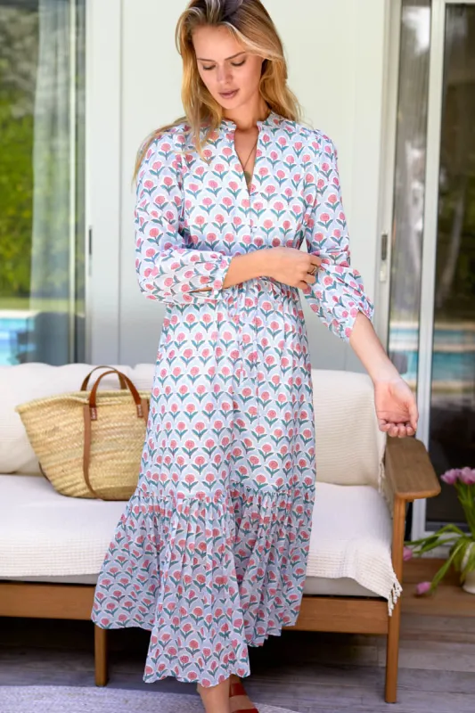 Frances Dress 2 - Blue + Pink Organic sold by Emerson Fry