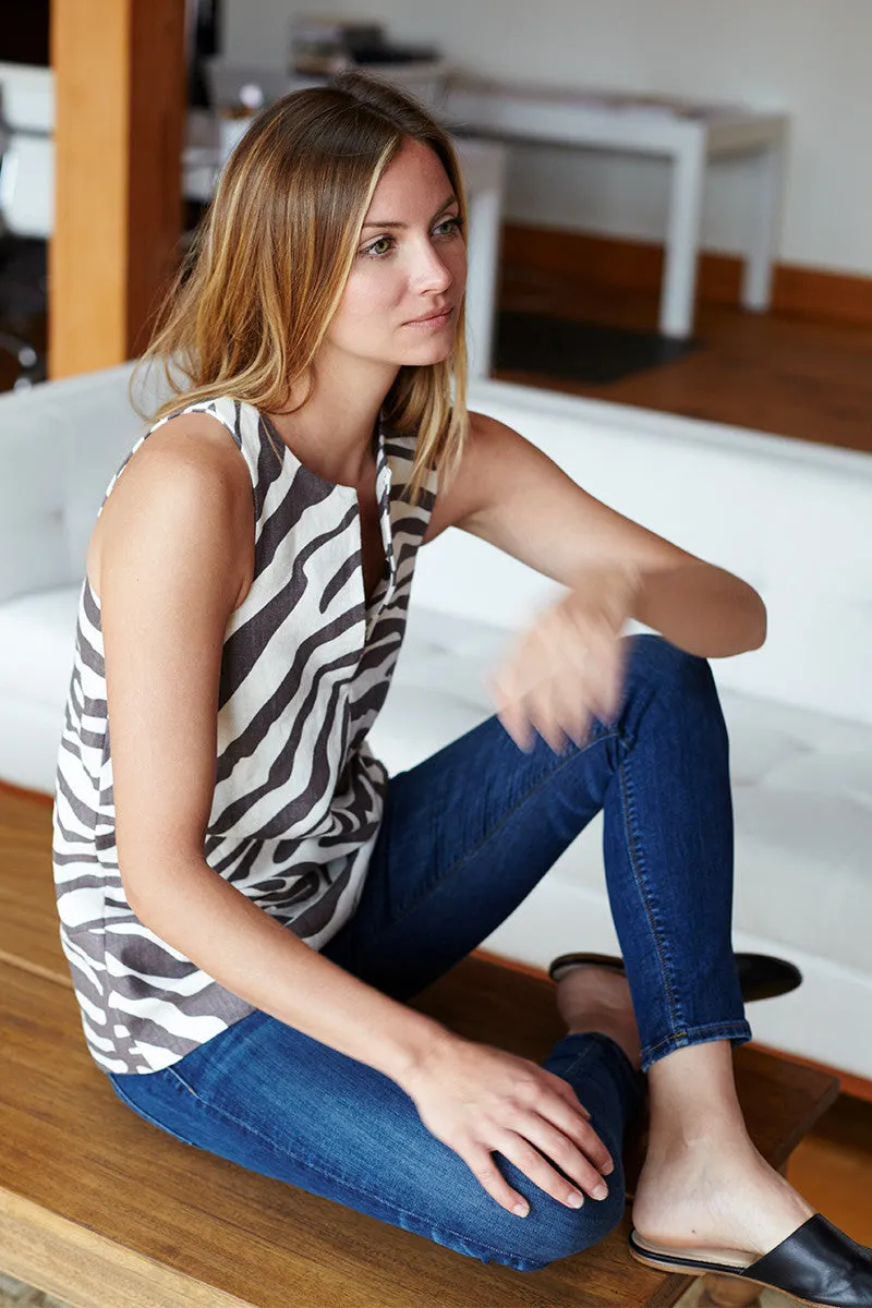 A Line Mod Top - Pewter Zebra sold by Emerson Fry product image thumbnail 3