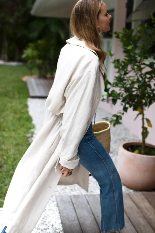 Layering Trench - Almond Linen sold by Emerson Fry