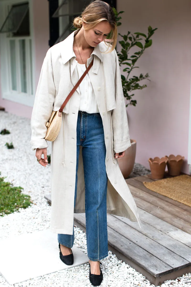 Layering Trench - Almond Linen sold by Emerson Fry product image thumbnail 3