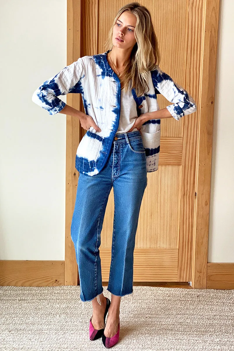 India Quilted Jacket - Indigo Tie Dye Organic sold by Emerson Fry product image thumbnail 2