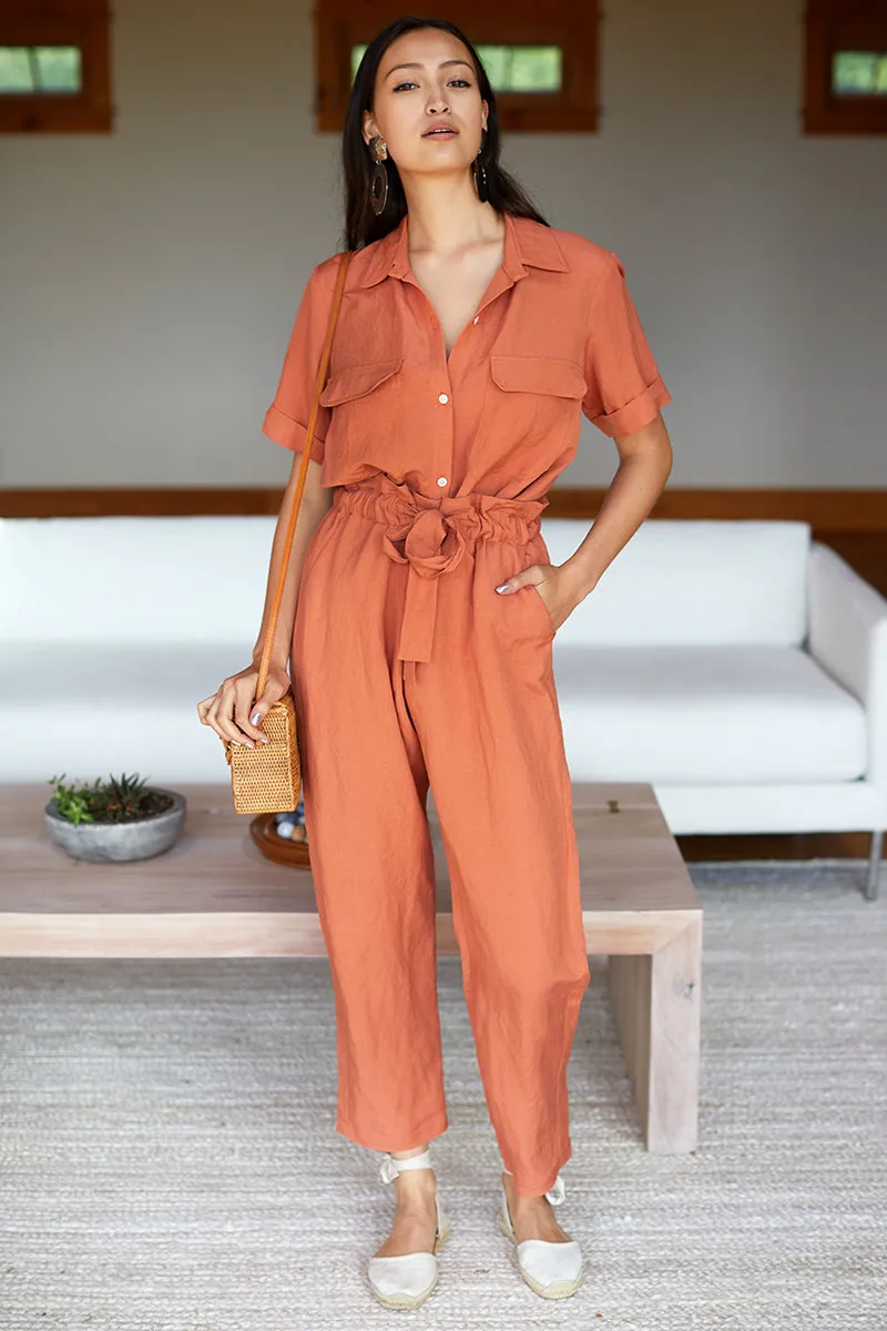 Short Sleeve Utility Shirt - Mojave Linen sold by Emerson Fry product image thumbnail 5